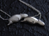 Sleepig Capybara Sterling silver Pendant, Necklace