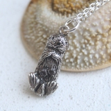 Sea Otter Silver Pendant Necklace