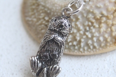 Sea Otter Silver Pendant Necklace