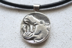 Hippo Silver Pendant Necklace