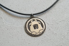 果皮腹飯長家紋ペンダント